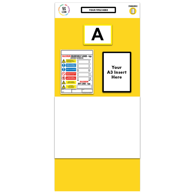 Modulean® Single Aisle Marker Rack End Board 7, White Board